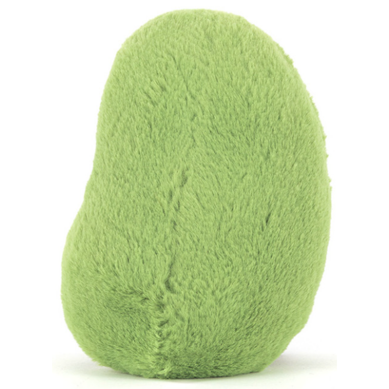 Edamame Jellycat Amuseable Plush. Backside of green plush on a white background