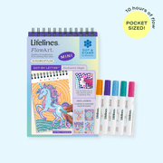 Lifelines FlowArt Mini Enchanted Magic dot-by-letter art meditation kit with markers and templates