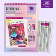 Lifelines FlowArt Fragrant Blooms scented color-to-reveal activity book with double-sided markers