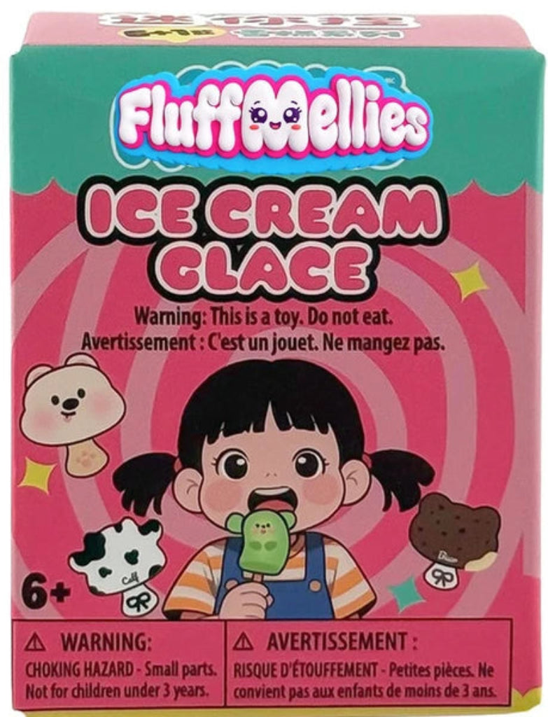 FluffMellies Ice Cream Glace mystery blind box toy packaging for ages 6 and up