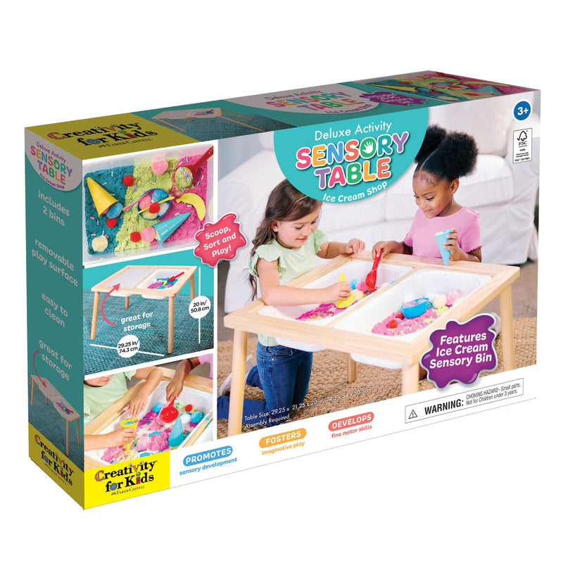 Creativity for Kids Deluxe Activity Sensory Table Ice Cream Shop product packaging box