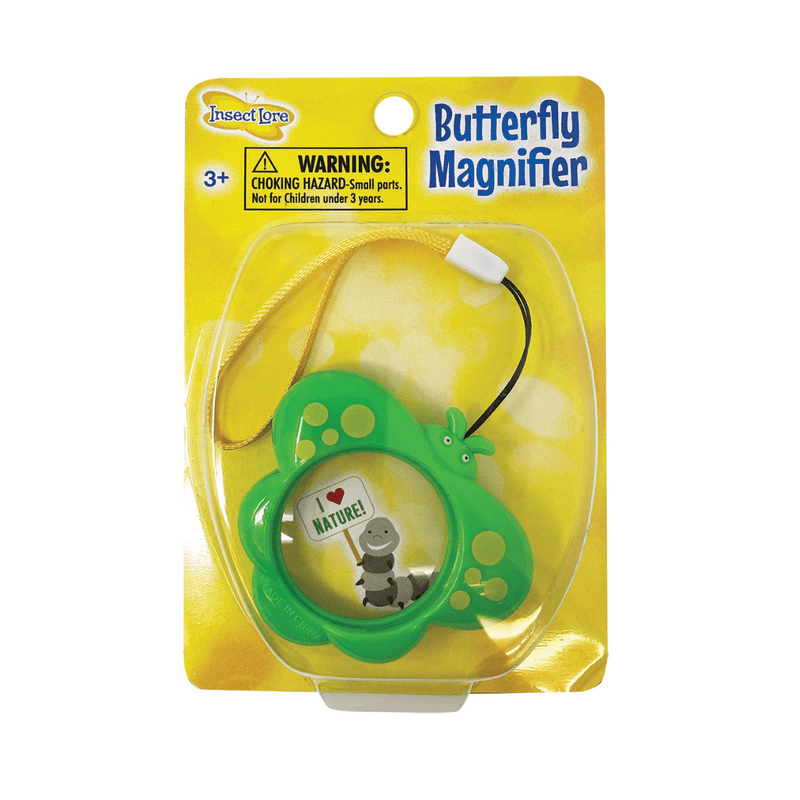Insect Lore Butterfly Magnifier green magnifying glass toy in retail packaging