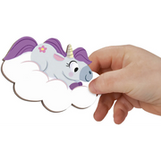 Hand holding magnetic unicorn piece from Magneti'Stories unicorn storytelling set