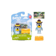 Bluey Story Starter Pack showing character figure with cowboy hat and yellow hay bale accessory in packaging