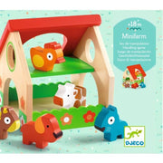 DJECO wooden farm playset with colorful animal figures and barn house