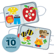 My Busy Tote activity boards with 10 interactive learning activities for toddlers