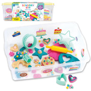 Creativity for Kids Sensory Bin Bake Shop with colorful toys in clear container