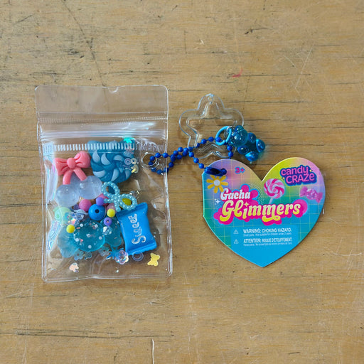 Gacha Glimmers candy craze toy set with heart packaging and collectible charms