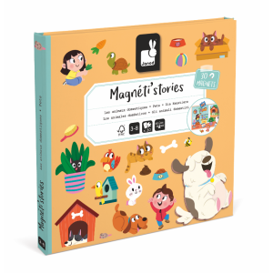 Janod Magneti'Stories Pets magnetic storytelling game box with colorful animal illustrations