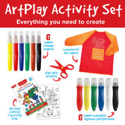 Faber-Castell ArtPlay Activity Set with crayons, paintbrushes, scissors, smock and coloring book