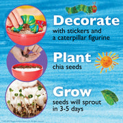The Very Hungry Caterpillar garden kit instructions showing decoration planting and growing steps