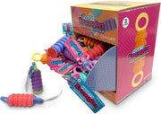 Fidgety Boingles fidget toys display box with colorful spiral coil toys