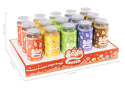 Soda Dough Asmt collection showing colorful scented fidget dough containers in soda can design