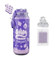 Purple grape-scented Soda Dough fidget toy with ice cubes and foam beads