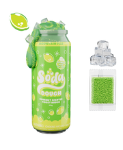 Green Mountain Fizz Soda Dough fidget toy with scented beads and ice cubes