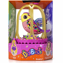 DigiBirds interactive toy bird in colorful cage packaging by Silverlit