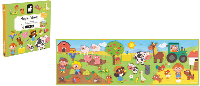 Janod Magneti'Stories The Farm magnetic storytelling game with farm scene and character pieces