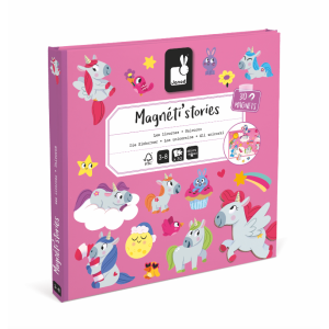 Pink Magneti'Stories Cats magnetic storytelling game box with colorful cat magnets