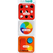 PlayTab Sensory Set 2 modular activity board with trackball color wheel switches.