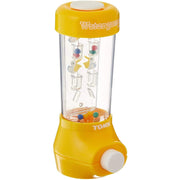 Yellow TOMY Watergame toy with clear tube and colorful balls inside