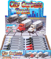 City Garbage Truck die cast toys display box with multiple sanitation trucks