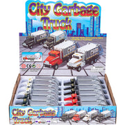 City Garbage Truck die cast toys display box with multiple sanitation trucks