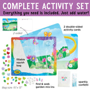 Butterfly garden sensory squish bag activity set with fillable bag and colorful mix-ins