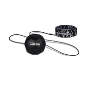 Black Waboba Moon Ball with bounceback wrist strap on white background
