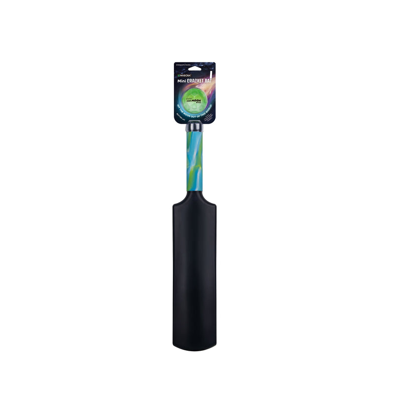 Waboba Mini Cricket Bat with Moon Ball in black paddle and colorful handle