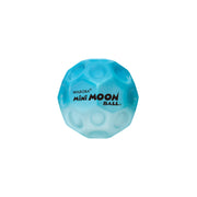 Blue Waboba Mini Moon Ball with crater texture on white background