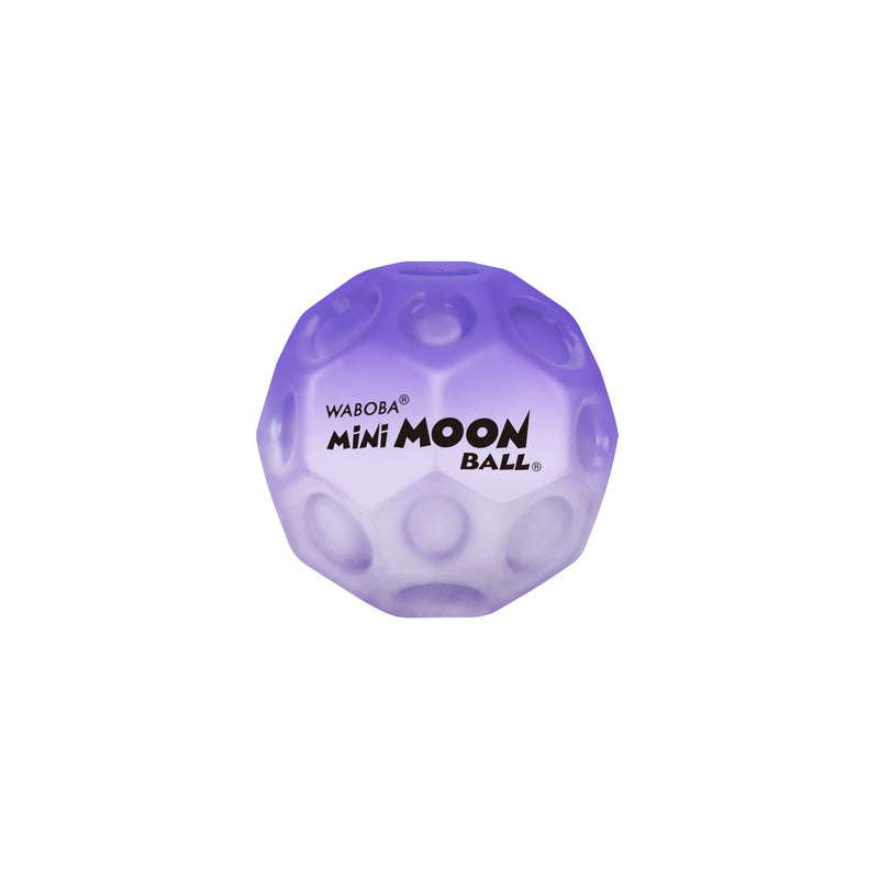 Purple Waboba Mini Moon Ball with textured crater surface on white background