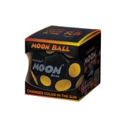 Waboba Moon Ball in black with yellow spots showing color-changing UV feature