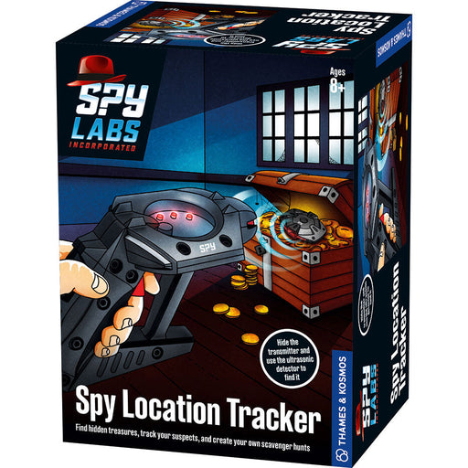 Spy Labs Location Tracker toy kit box showing spy gadgets and treasure hunting theme