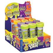 Ooze Labs slime kit display with multiple containers showing different slime types