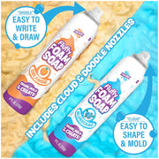 Two bottles of Fluffy Foam Soap in Orange and Blueberry scents with descriptive text