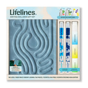 Lifelines Writing Wellness Gift Set with blue finger maze journal and scented pens